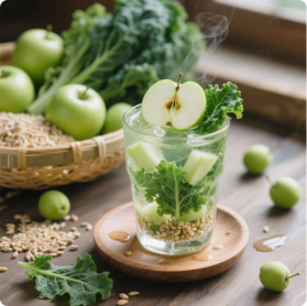 Kale and highland barley magic drink
