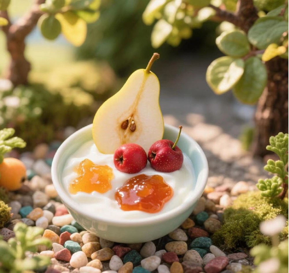 Pear, Hawthorn, Loquat and Yogurt