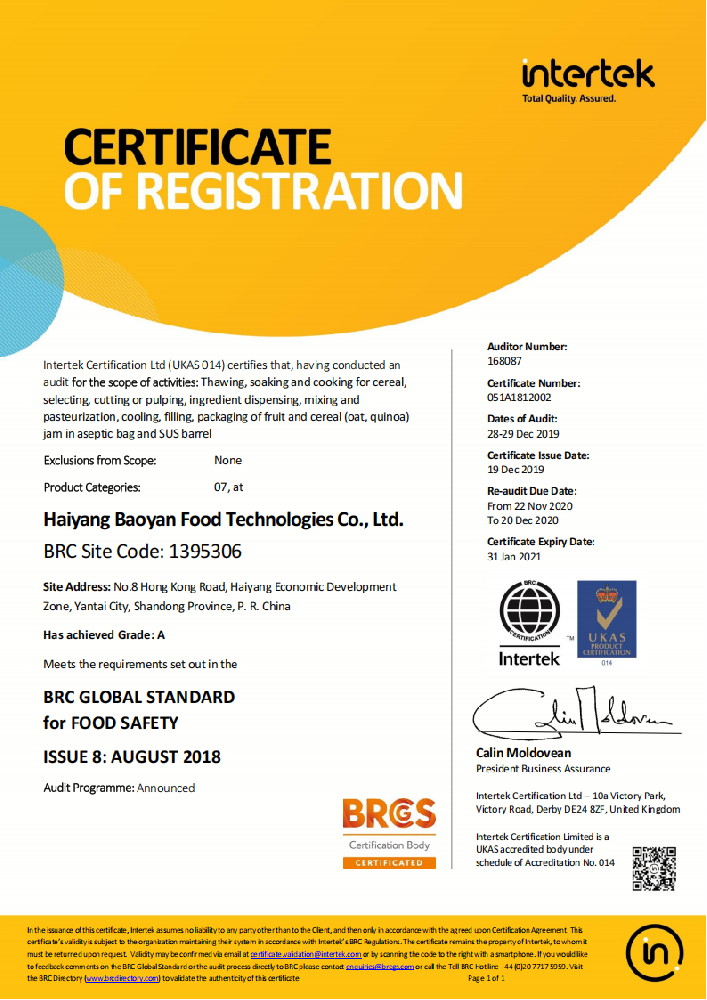 BRC Certification