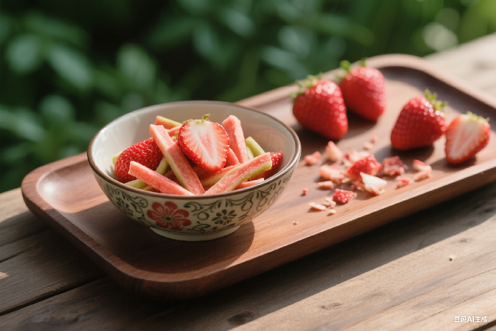 Strawberry fruit and vegetable strips